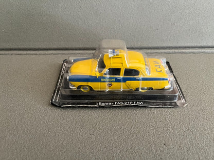 Voiture Miniature Volga M21 Police Ixo DeAgostini URSS Pays Est Russie 1/43