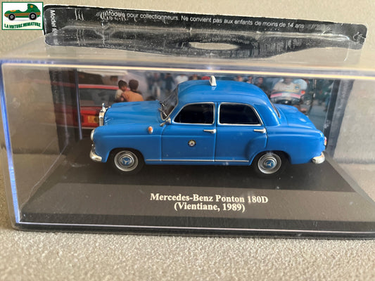 Voiture Miniature Mercedes Benz Ponton 180D 1989 Taxi Du Monde au 1/43 Altaya