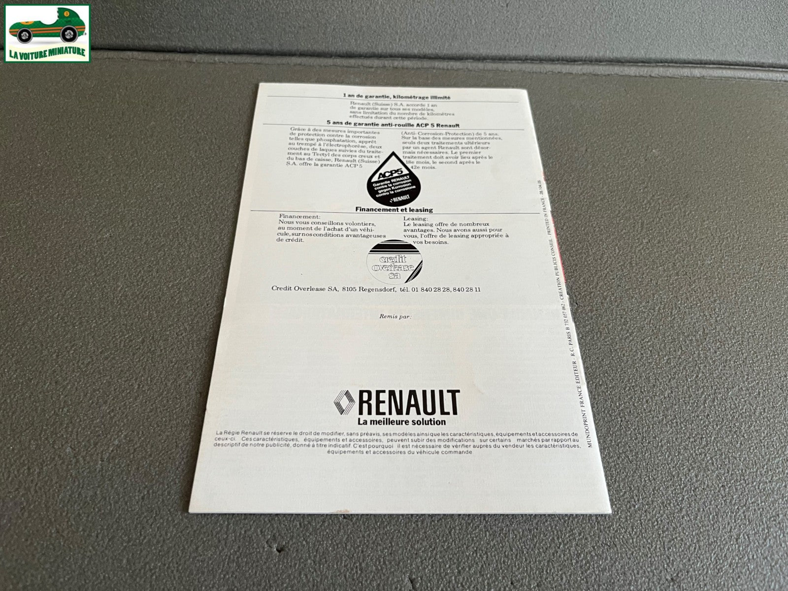 Ancien Dépliant Brochure Documentation Automobile Renault 6