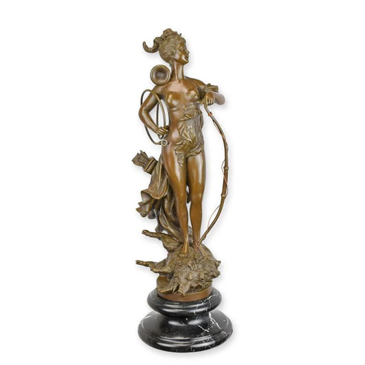 STATUE MODERNE SCULPTURE BRONZE DE DIANA VICTORIOUS