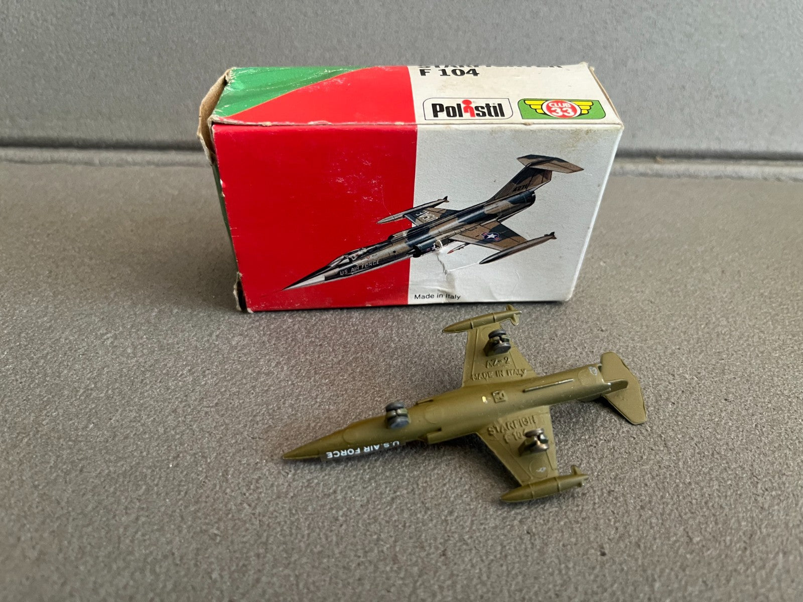 Ancien Avion miniature Militaire Starfighter F 104 Club 33 Polistil 1976