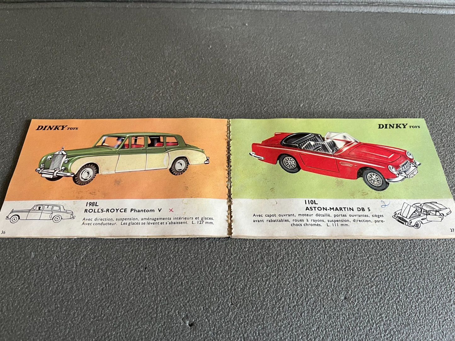 Ancien Dépliant Documentation Catalogue Jouet Voiture Dinky Toys 1966