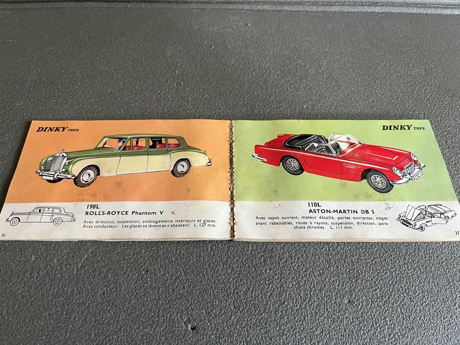 Ancien Dépliant Documentation Catalogue Jouet Voiture Dinky Toys 1966