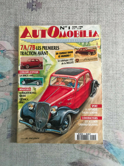 Livre Revue Voiture Automobile Automobilia N°1 1996