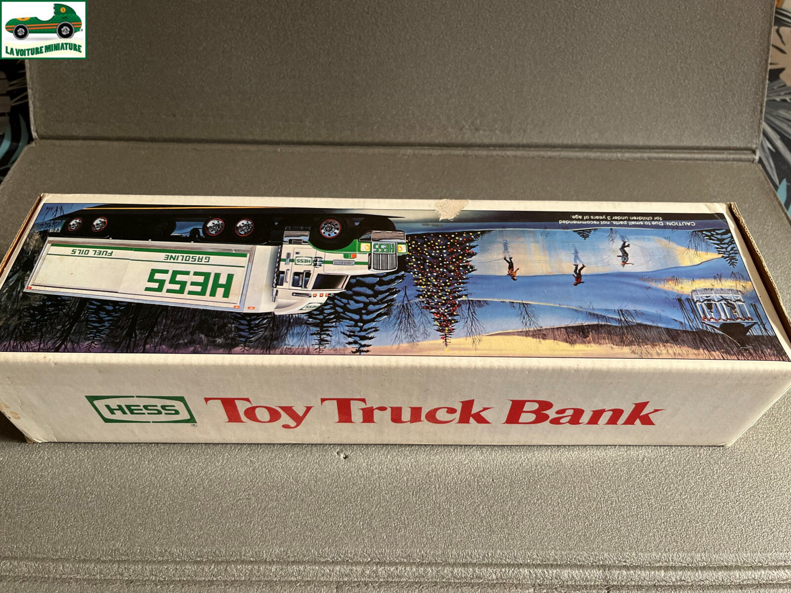 Voiture Miniature Camion Semi Remorque Tirelire Hess Toy Truck Bank Ancien HS