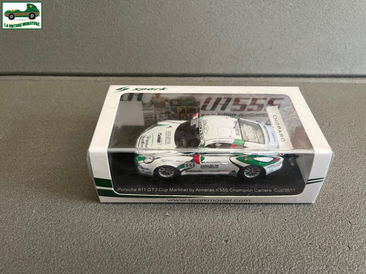 Voiture Miniature Porsche GT3 Cup Martinet Champion Carrera 2017 Spark  1/43