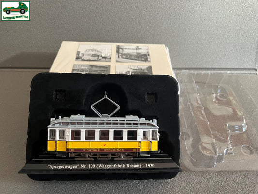 Voiture Miniature Tramway Spiegelwagen Nr. 100 1930 Ixo Atlas au 1/87