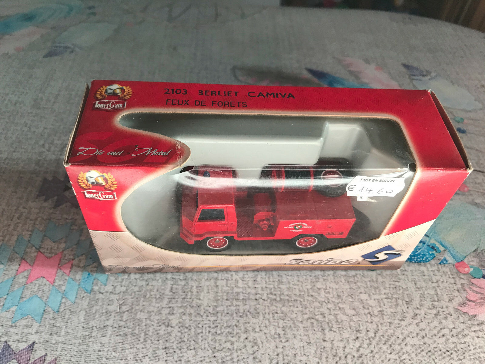 Voiture Miniature Pompiers Camion 2103 Berliet Camiva Feux Solido TonerGam 1/50