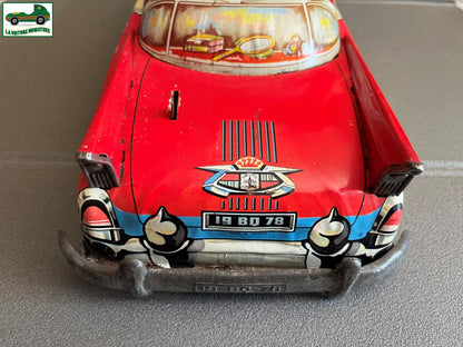 Jouet Ancien Voiture Américainne Tôle Joustra France Commander Vintage Mécanisme