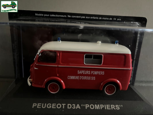 Voiture Miniature Camion Peugeot D3A Pompiers au 1/43