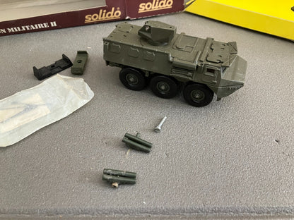 Ancienne Miniature Militaire Blindé VAB 6x6 6056 Solido France 1/50