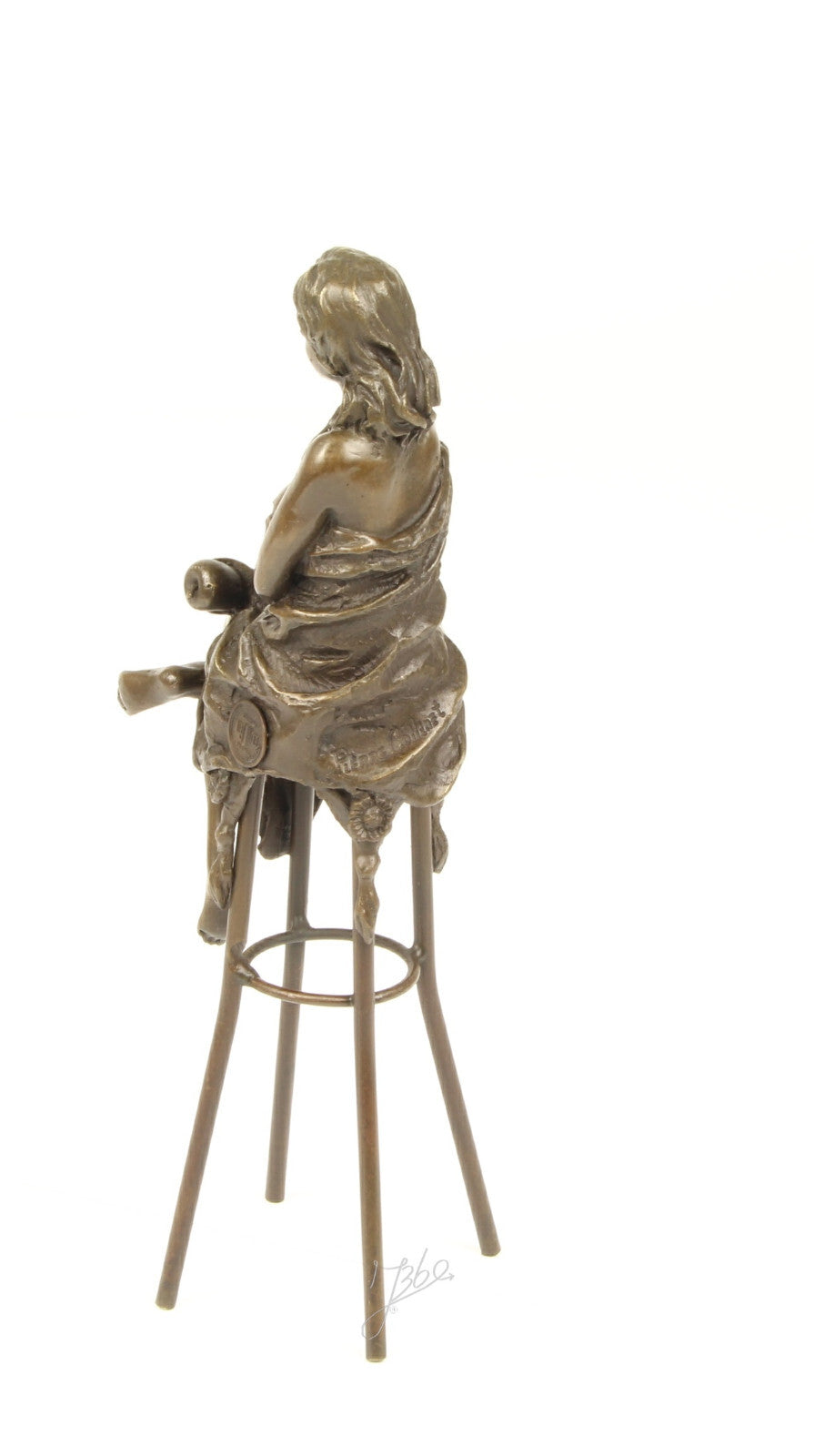 Statue Sculpture Bronze Art Déco Nouveau Femme Tabouret Bar DSBJ-12 Moderne