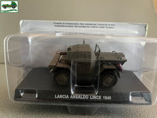 Voiture Miniature Blindé Militaire Lancia Ansaldo Lince 1949 au 1/43