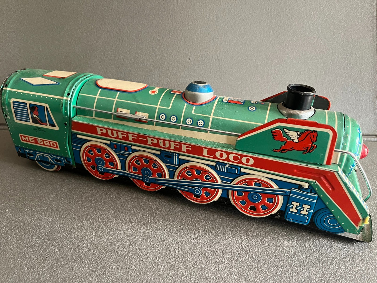 Jouet Ancien Tôle Train Locomotive Puff Puff Loco ME 660 China