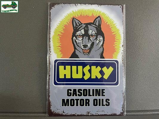 Plaque Métal Voiture Automobile Garage Huile Moteur Husky 20 x 30 cm