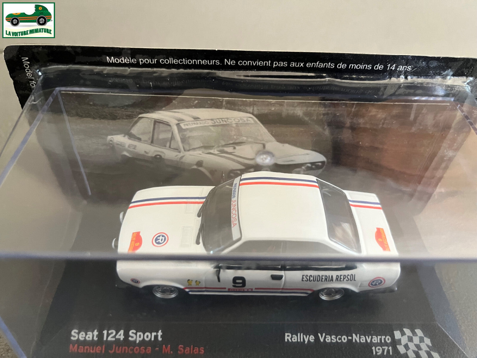 Voiture Miniature Seat 124 Sport Rallye Vasco Navarro 1971 au 1/43