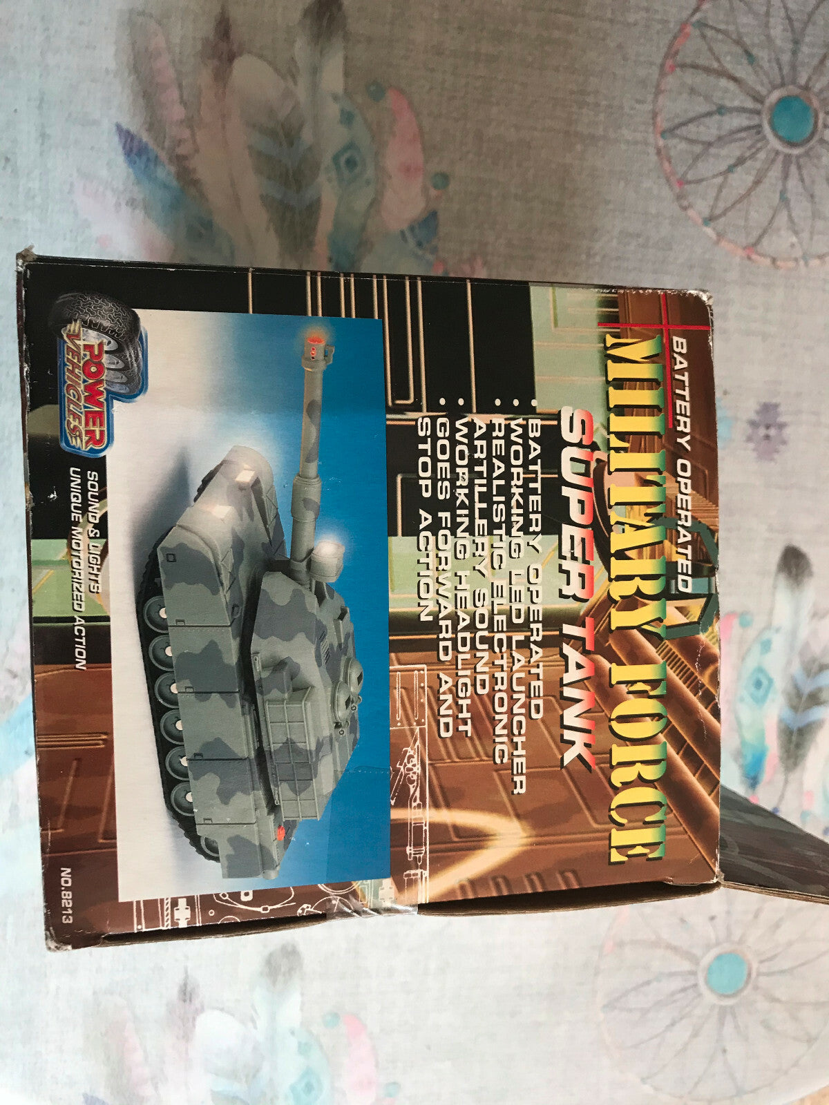  Ancien Jouet Militaire Super Tank Power Vehicles Char Plastique Vintage à Pile 