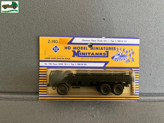 Miniature Engin Militaire Camion Z-190 German Faun Truck Roco Minitanks  1/87 HO