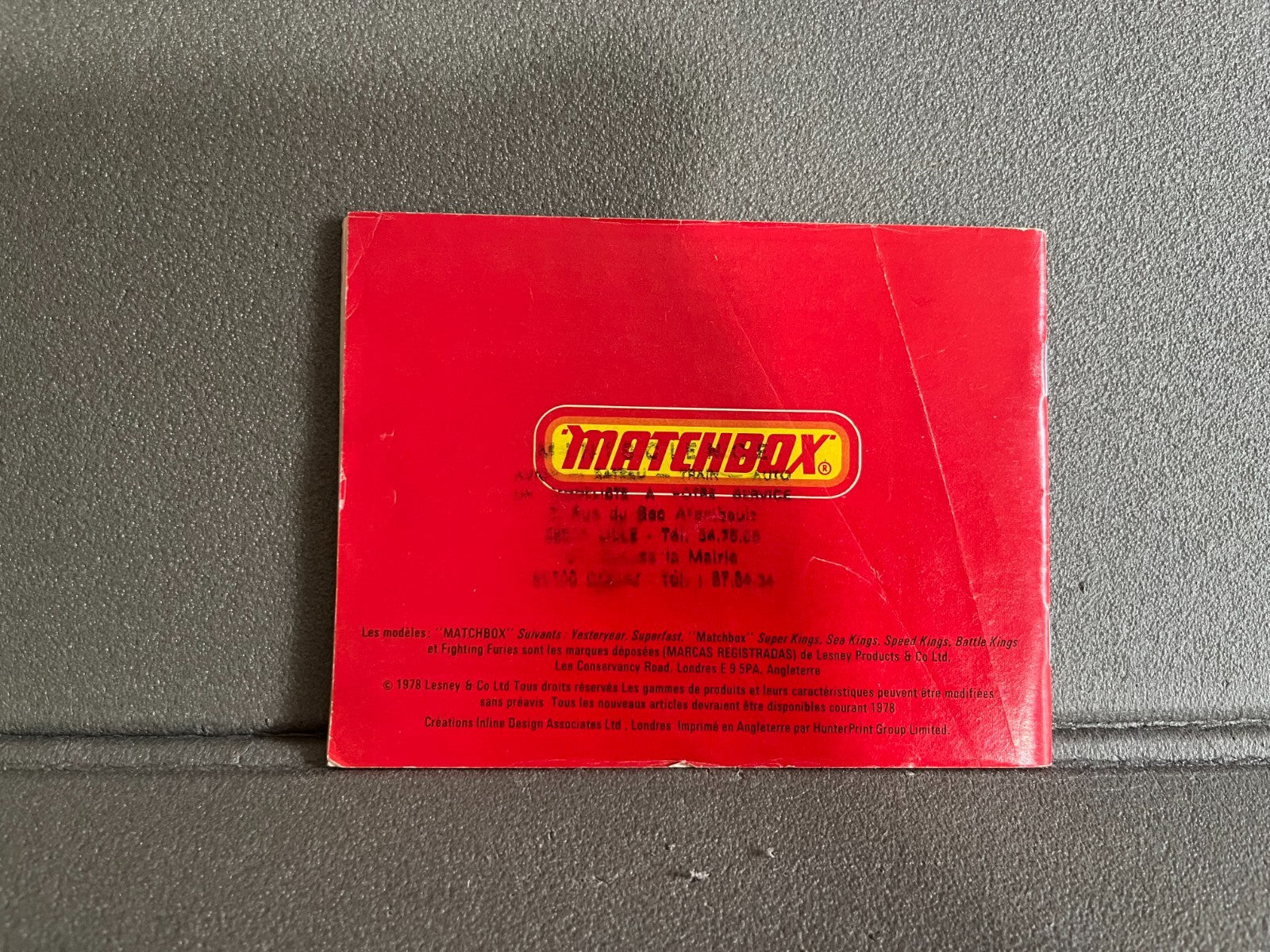Ancien Dépliant Documentation Catalogue Jouet Voiture Matchbox 1978