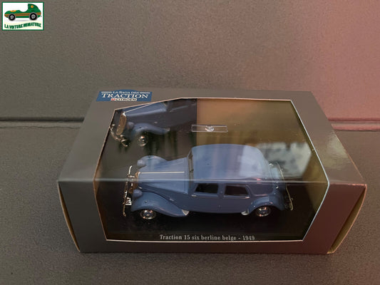 Voiture Miniature Citroen Traction 15 six berline belge 1949 Atlas Courtage 1/43