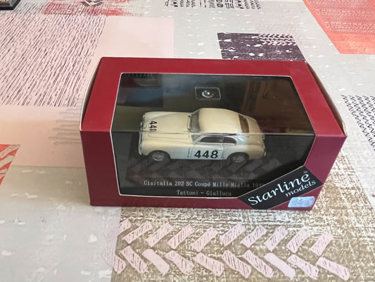 Voiture Miniature Cisitalia 202 SC Coupé Mille Miglia 1949 Starline Models 1/43