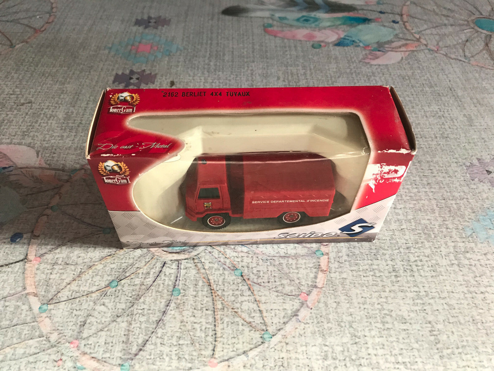 Voiture Miniature Pompiers Camion  2162 Berliet 4x4 Tuyaux Solido TonerGam 1/50