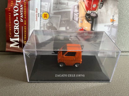 Voiture Miniature Zagato Zele 1974 Micro-Voitures D'Antan Altaya 1/43
