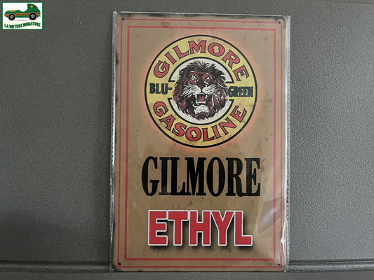 Plaque Métal Voiture Automobile Garage Huile Moteur Gilmore 20 x 30 cm