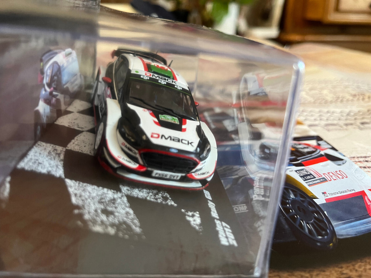 Miniature Ford Fiesta WRC Pays de Galles 2017 Evans Vainqueur Rallye Altaya 1/43