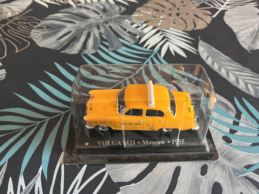 Voiture Miniature Volga M21 Moscow 1955 Taxi Du Monde au 1/43 Altaya