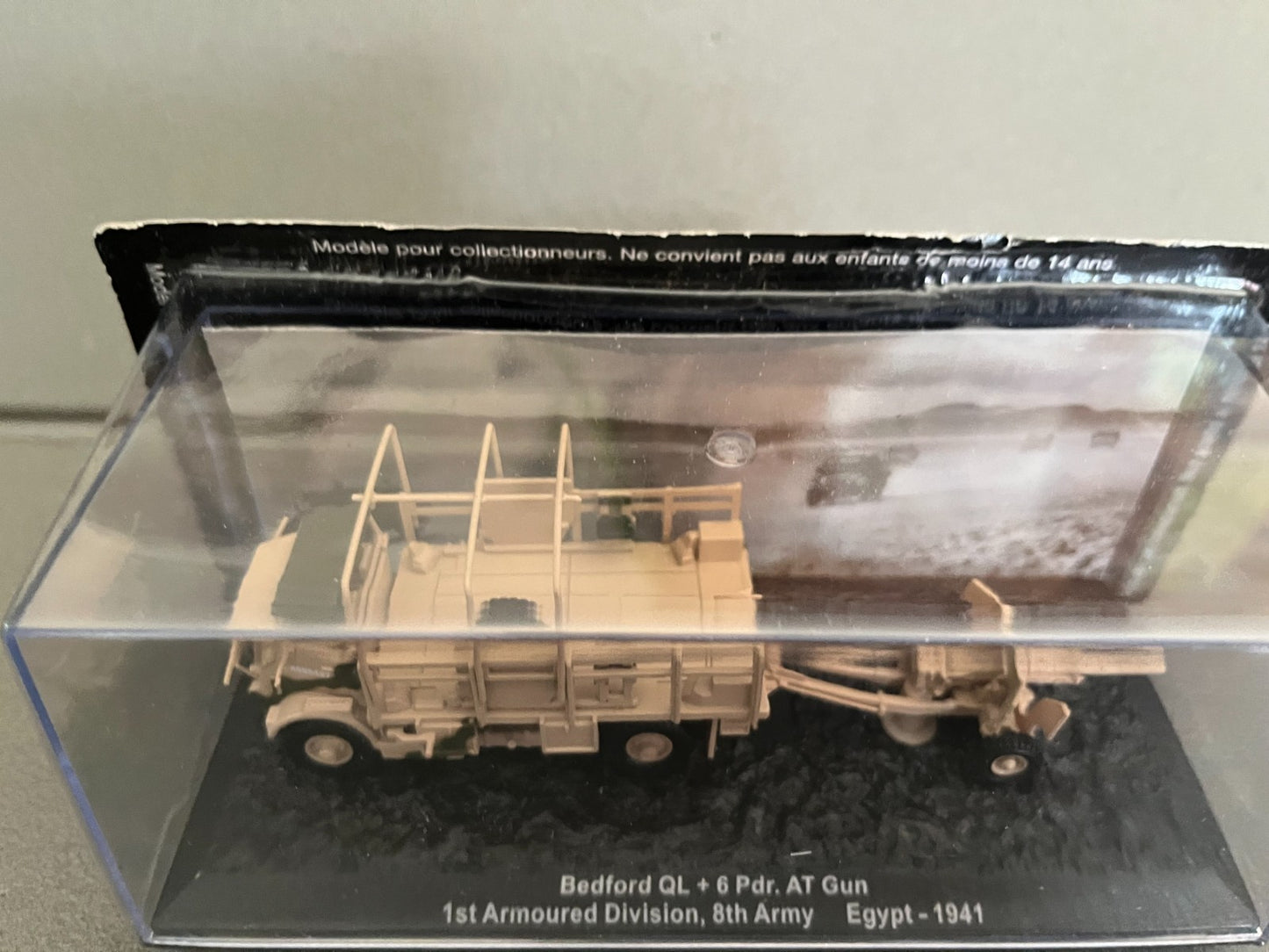 Miniature Militaire Char Tank Blindé Bedford QL + 6 Pdr. At Gun Altaya 1/72