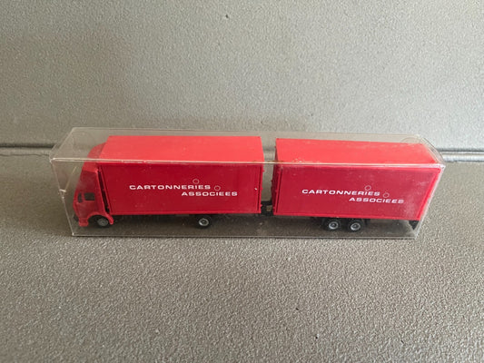 Miniature Camion Semi Remorque Mercedes Sibur Cartonneries Associees 1/87 HO