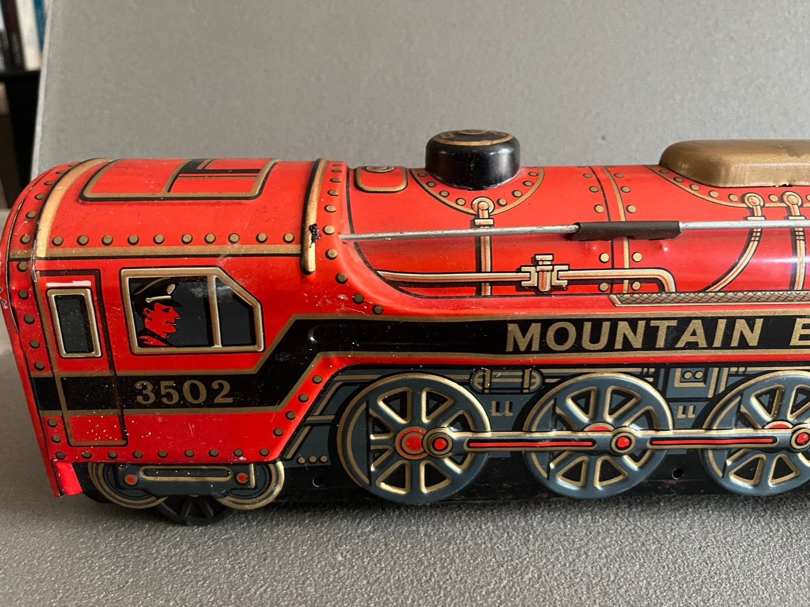 Jouet Ancien Tôle Train Locomotive Modern Toys Mountain Espress Japan