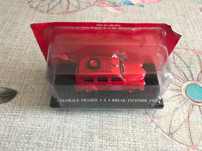 Voiture miniature Renault Colorale Prairie 4x4 Break Incendie Hachette au 1/43