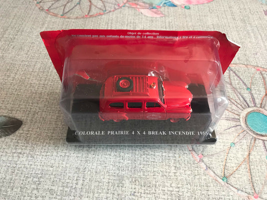 Voiture miniature Renault Colorale Prairie 4x4 Break Incendie Hachette au 1/43