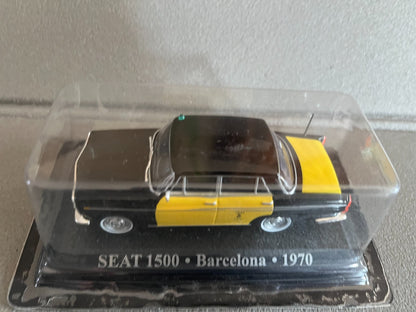 Voiture Miniature Seat 1500 Barcelona 1970 Taxi Du Monde au 1/43 Altaya