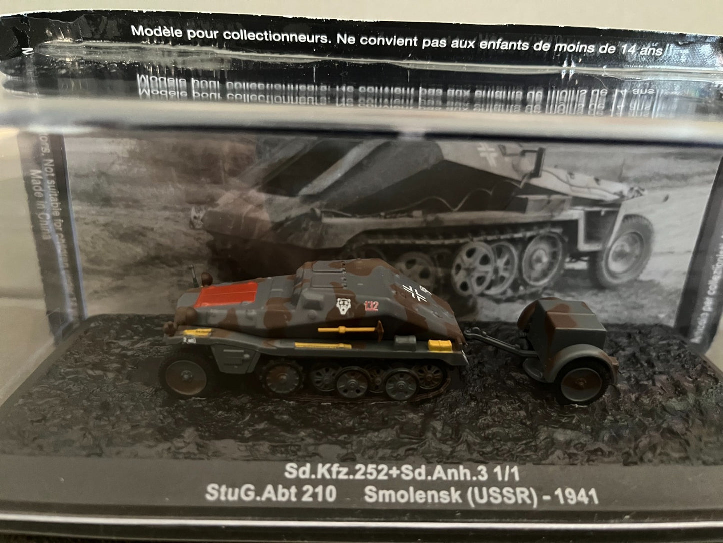 Miniature Militaire Char Tank Blindé Sd.Kfz.252+Sd.Anh.3 1941 Altaya 1/72
