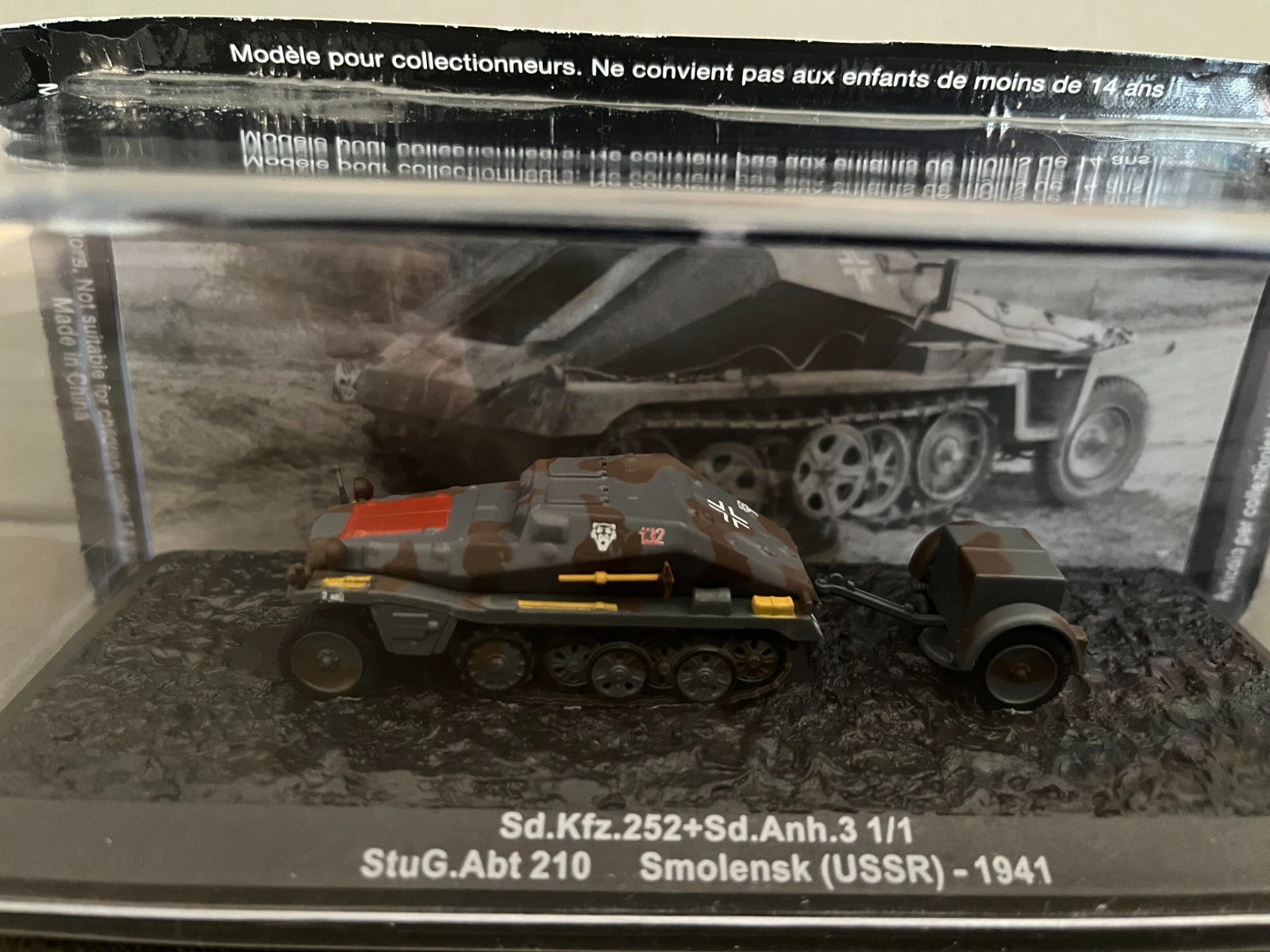 Miniature Militaire Char Tank Blindé Sd.Kfz.252+Sd.Anh.3 1941 Altaya 1/72