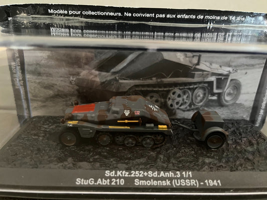 Miniature Militaire Char Tank Blindé Sd.Kfz.252+Sd.Anh.3 1941 Altaya 1/72