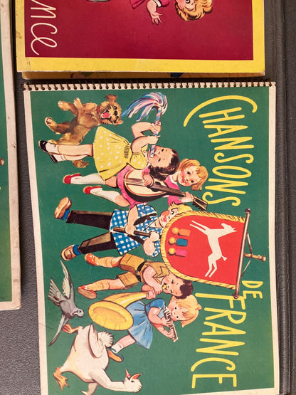 Ancien Lot Album Publicitaire Chansons de France Poulain Panini