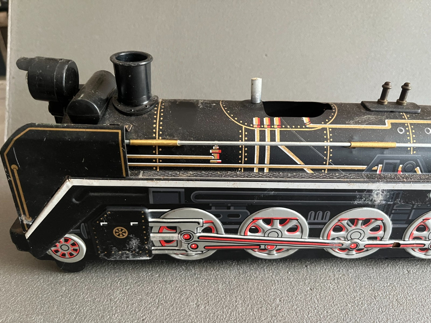 Jouet Ancien Tôle Train Locomotive Modern Toys D5139 Japan Incomplet