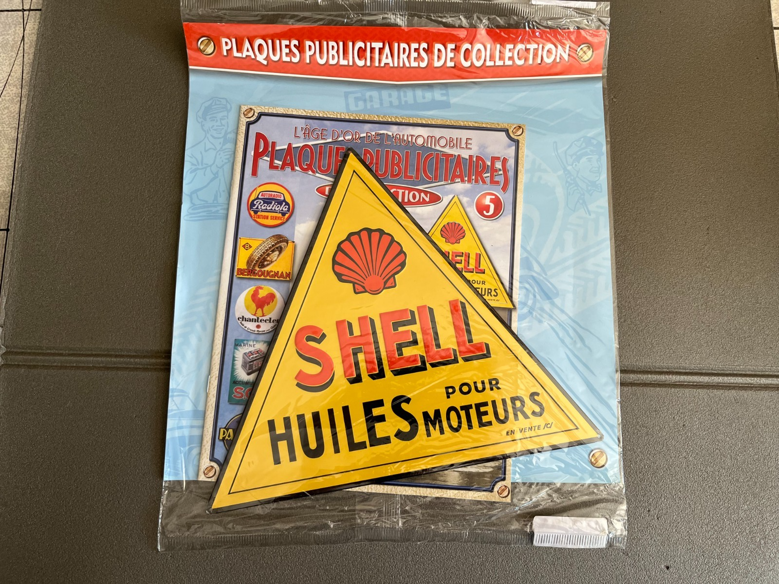 Plaque Métal Voiture Automobile Publicitaire Collection Huiles Shell