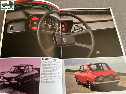 Ancien Dépliant Brochure Documentation Automobile Renault 12 Allemand