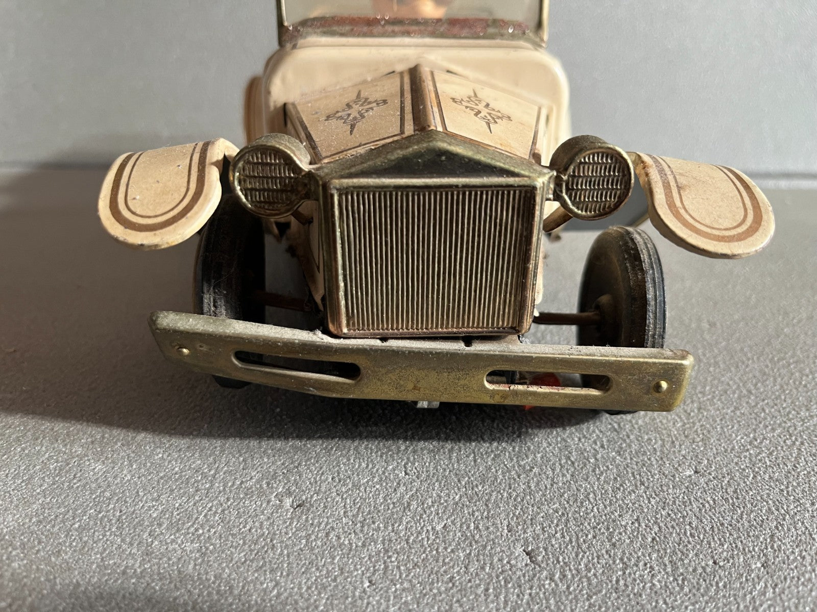 Jouet Ancien Voiture miniature ALPS Made in Japan Tôle Pile Vintage