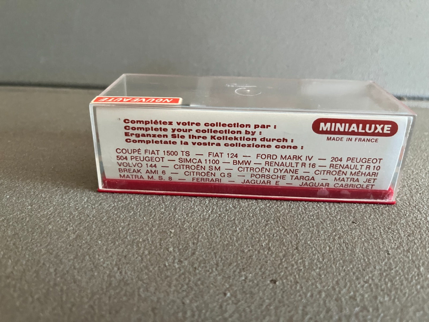 Ancienne Voiture Miniature Plastique Ferrari F1 312 B Minialuxe au 1/43