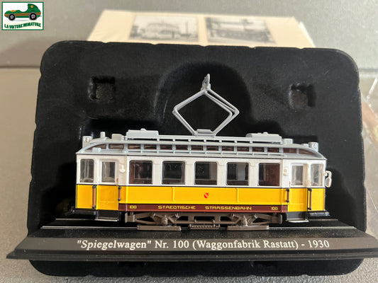 Voiture Miniature Tramway Spiegelwagen Nr. 100 1930 Ixo Atlas au 1/87