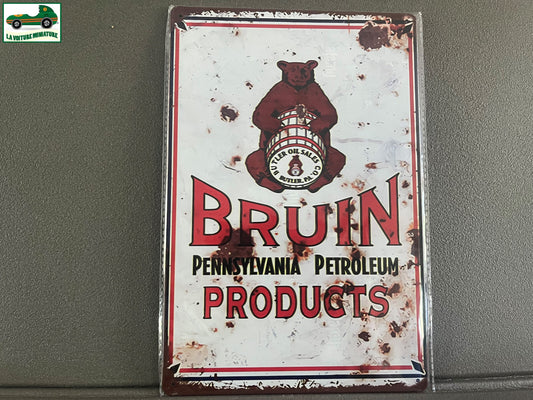 Plaque Métal Voiture Automobile Garage Huile Moteur Bruin 20 x 30 cm