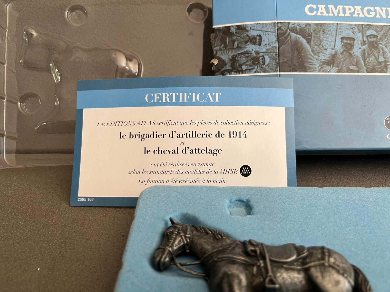 Soldats MHSP Campagnes de 14-18 Brigadier Artillerie 1914 Cheval Atlas Plombs