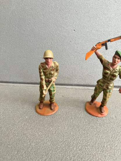 Figurine de Collection Lot Soldats Plastique Ancien Clairet