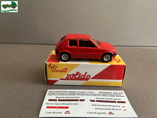 Voiture Miniature Peugeot 205 GTI 1984 Solido Hachette 1/43